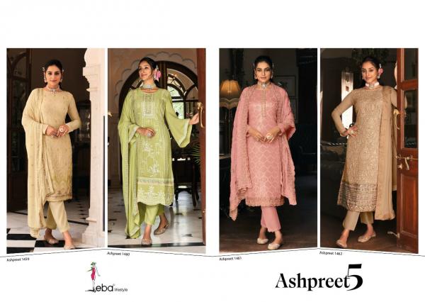 Eba Ashpreet 5 Festive Wear Georgette Designer Salwar Suits Collection